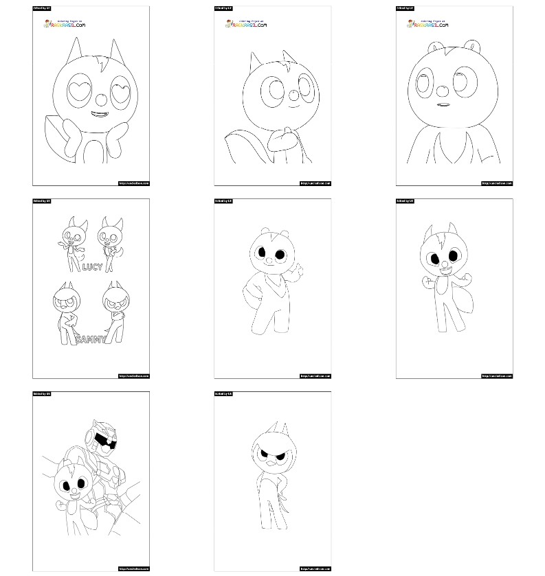 미니특공대 색칠공부 도안