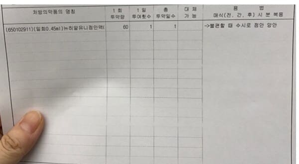 인공눈물처방전