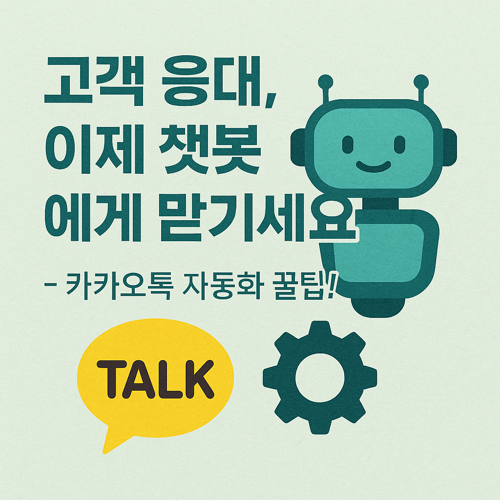 카카오톡 자동응답 챗봇으로 고객 응대 자동화
