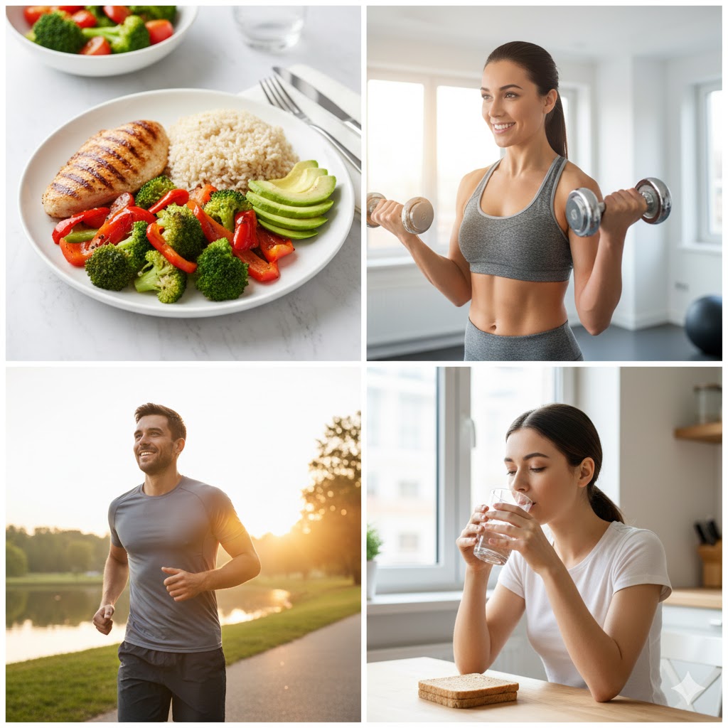 건강한 다이어트 - 균형잡힌 식단과 운동