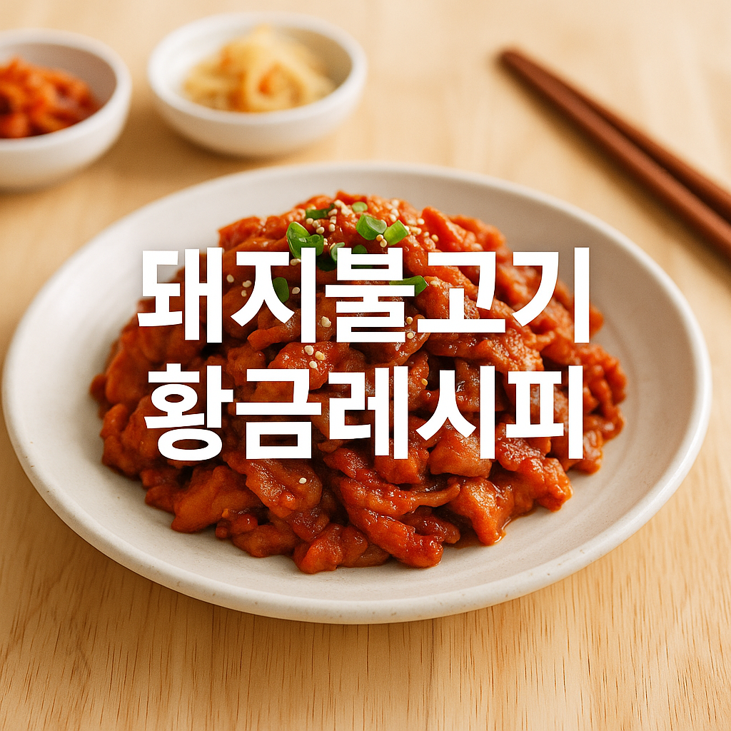 돼지불고기 황금레시피
