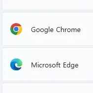 기본 브라우저 변경