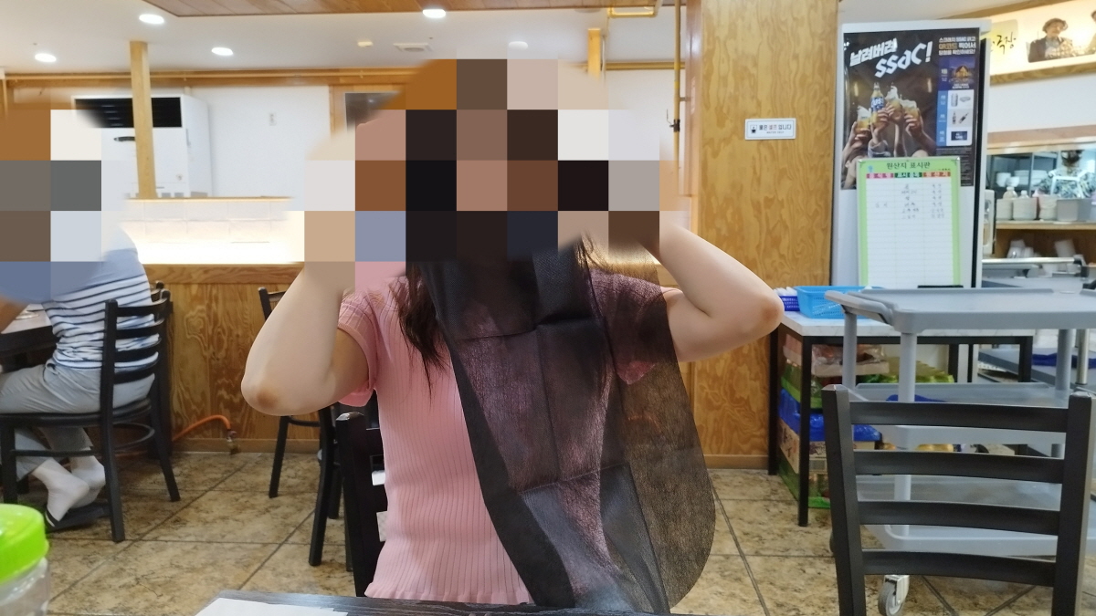 진주손칼국수 1회용 앞치마