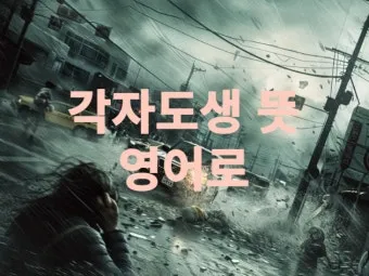 각자도생 뜻 유래 한자 비슷한 말 예문 영어 속담 반대말_9