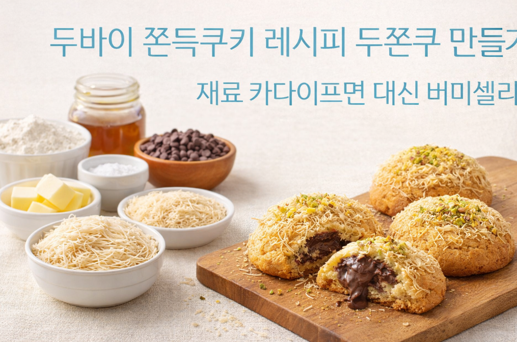 두바이 쫀득쿠키 버미셀리로 3분 완성법