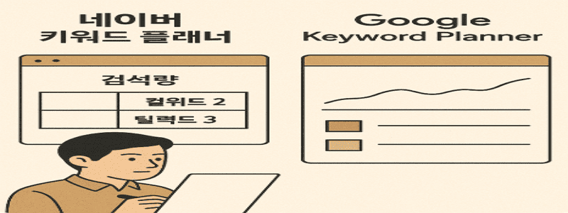 네이버 vs 구글 키워드 비교 분석 관련 사진