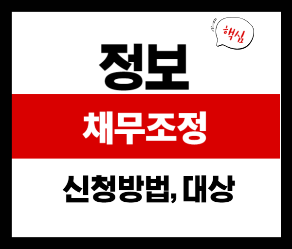 2025년 채무조정 조건 총정리! 신청 전 반드시 확인할 점