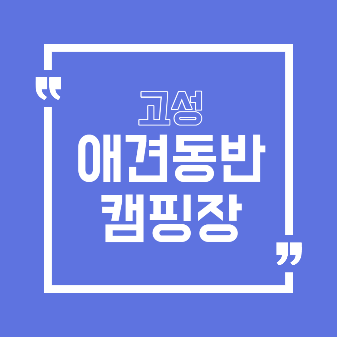 고성 애견동반