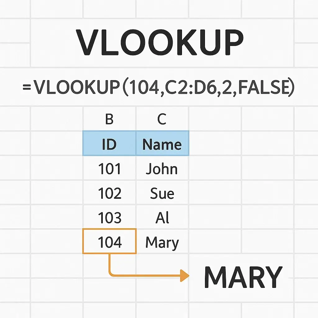 VLOOKUP 함수 예시