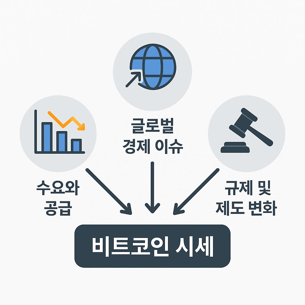 비트코인 시세 변동 요인 정리 이미지