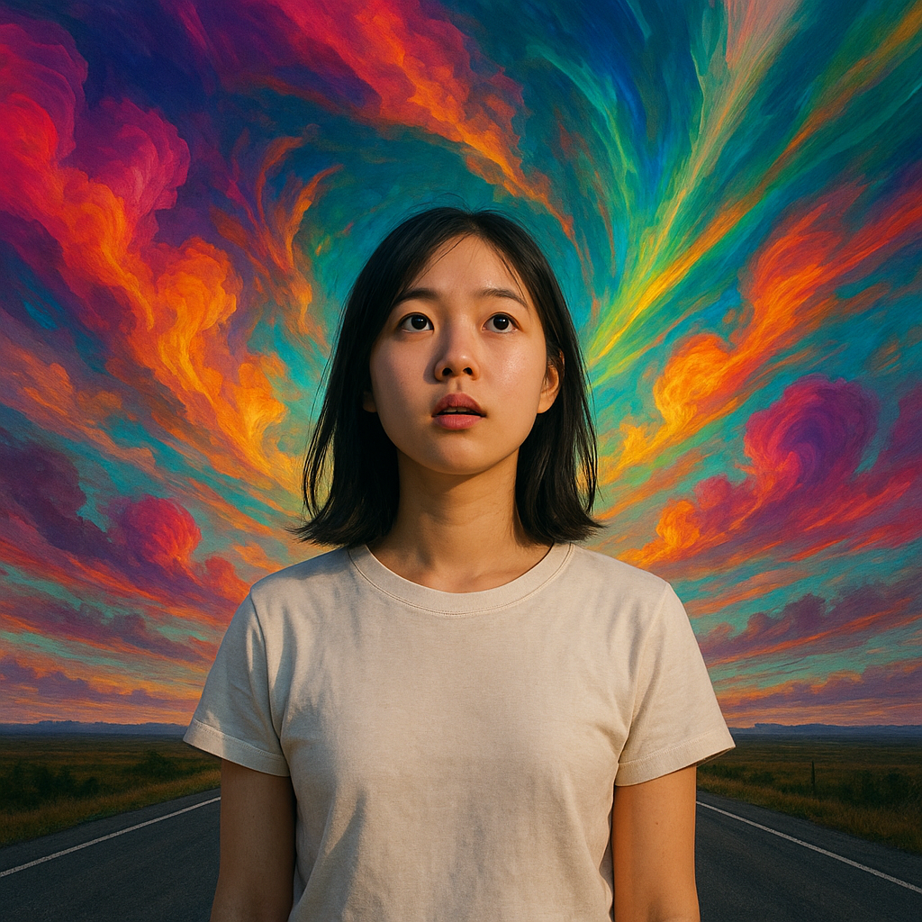 AI 배경 합성 / 현실 초월 시각 연출 / 크리에이티브 콘텐츠