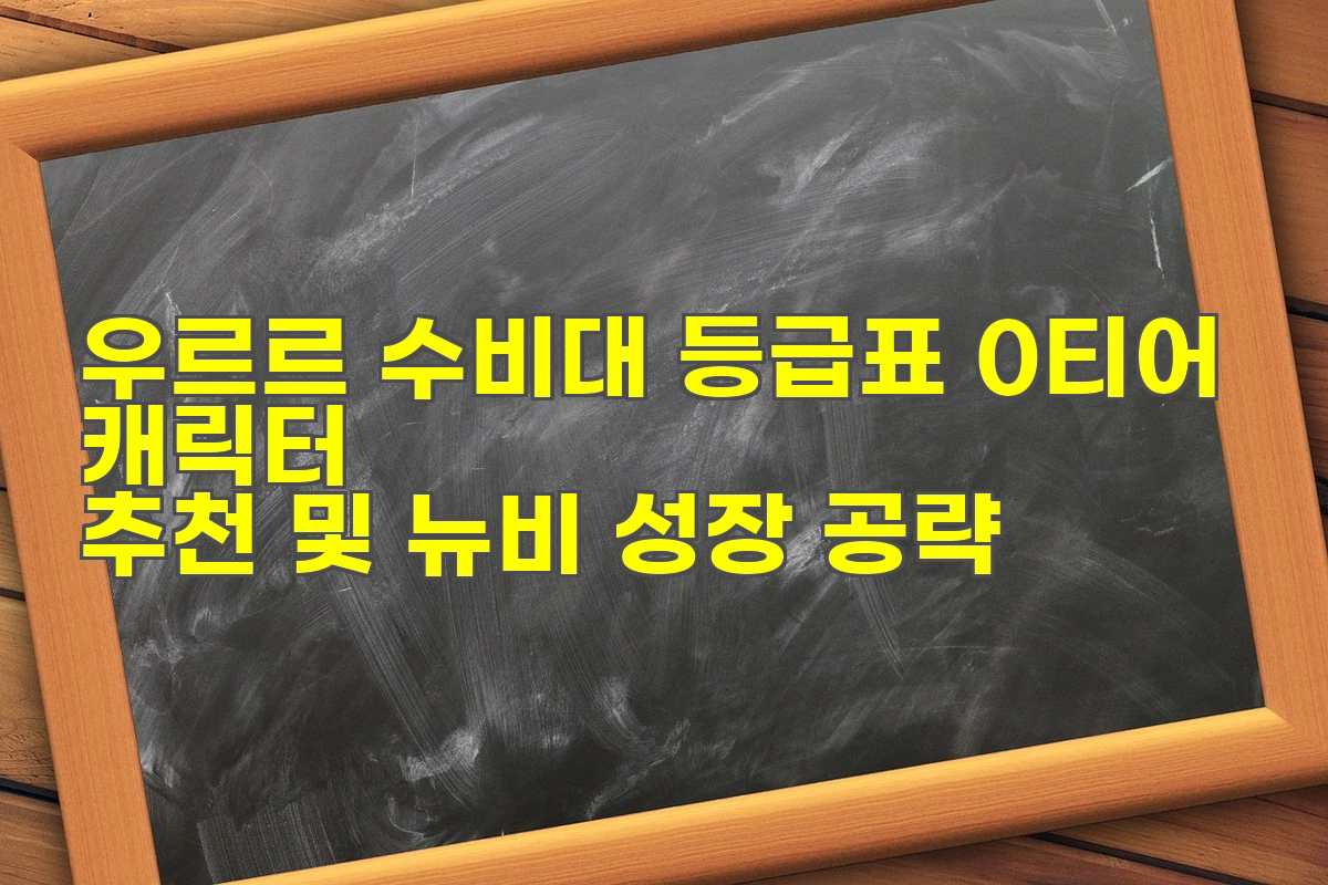 우르르 수비대 등급표 0티어 캐릭터 추천