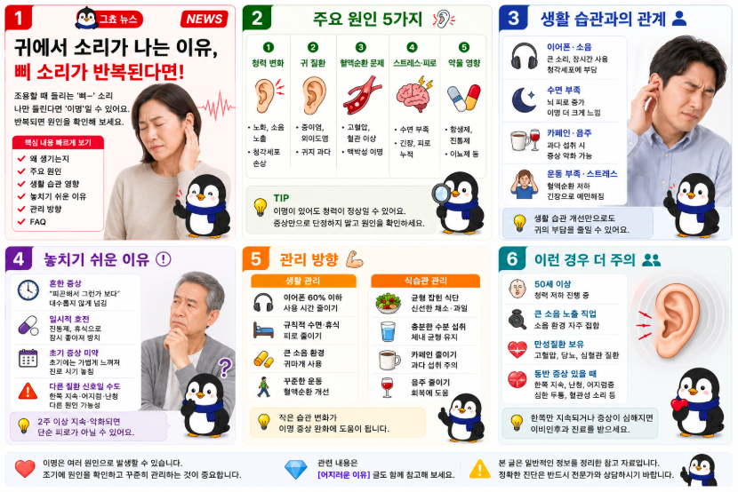 귀 소리 관리 그쵸이야기