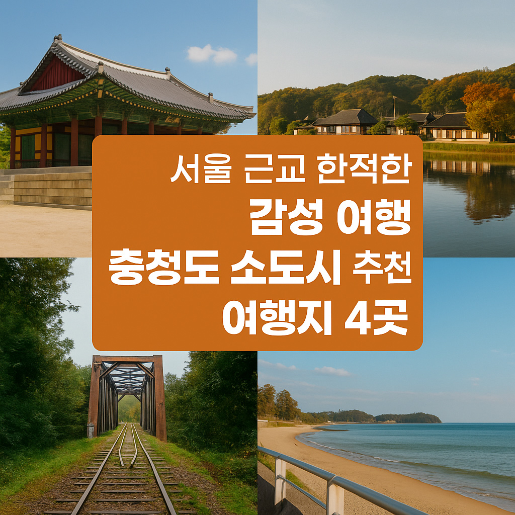서울 근교 충청도 감성 소도시 여행지 추천 썸네일 이미지