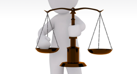 전국이 균형적 발전을 해야 한다는 표현을 담기 위한 천칭저울 이미지