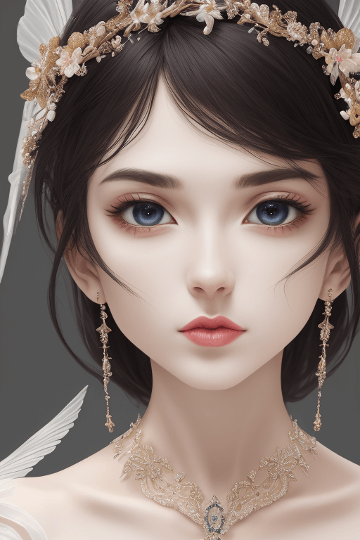 Playground AI로 생성한 그림(1) - 드레스 입은 소녀