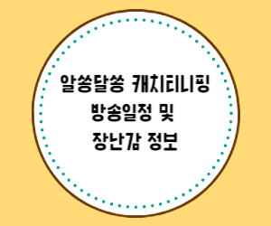 알쏭달쏭캐치티니핑 방송일정 및 장난감정보