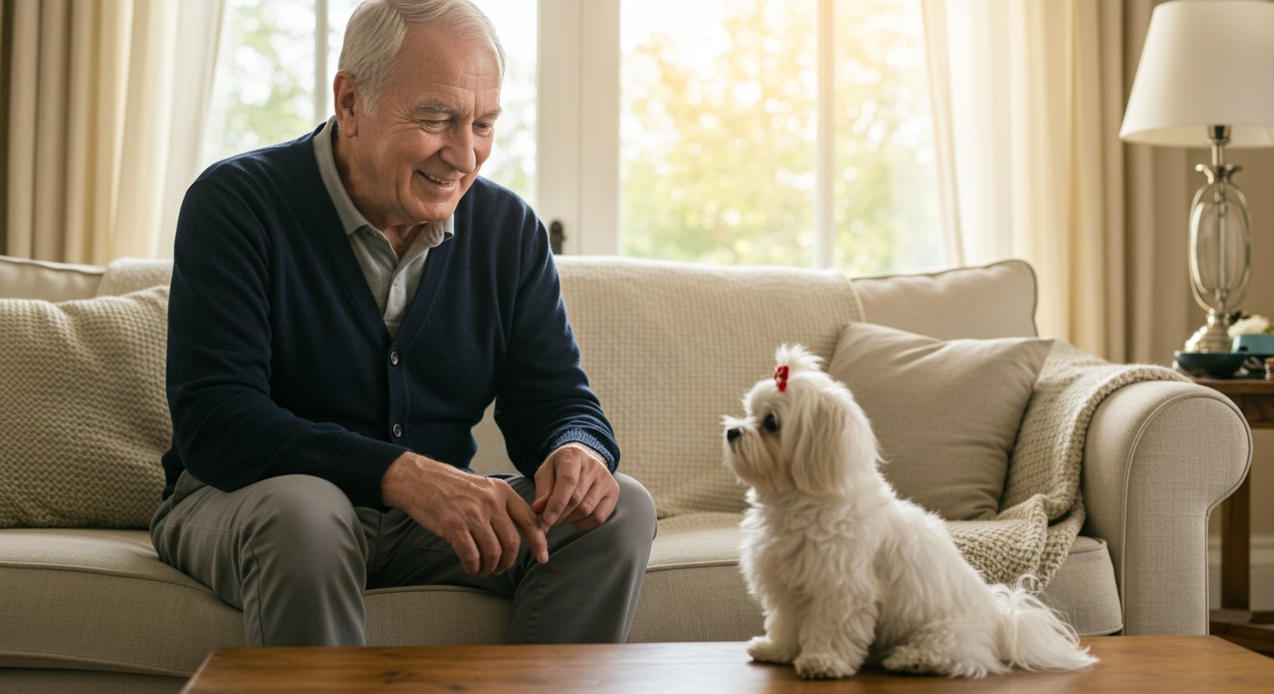 강아지와 놀고있는 할아버지 관련사진