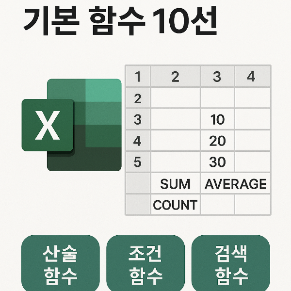 엑셀 초보자를 위한 기본 함수 10선 사진