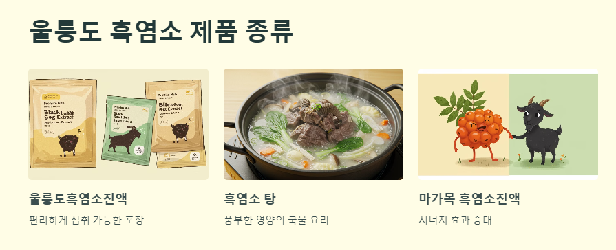 울릉도 흑염소 효능