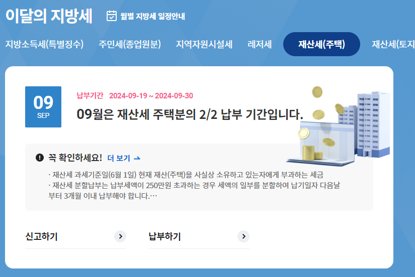 재산세 납부기간, 과세 기준, 납부방법