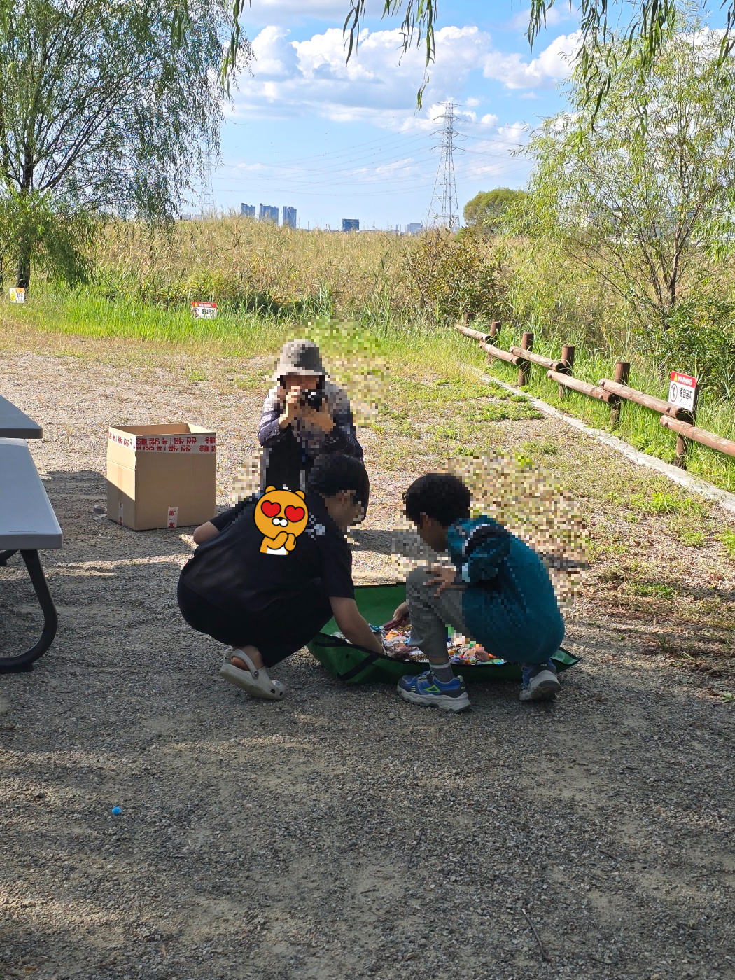 누가많이 가지고오나 경쟁중