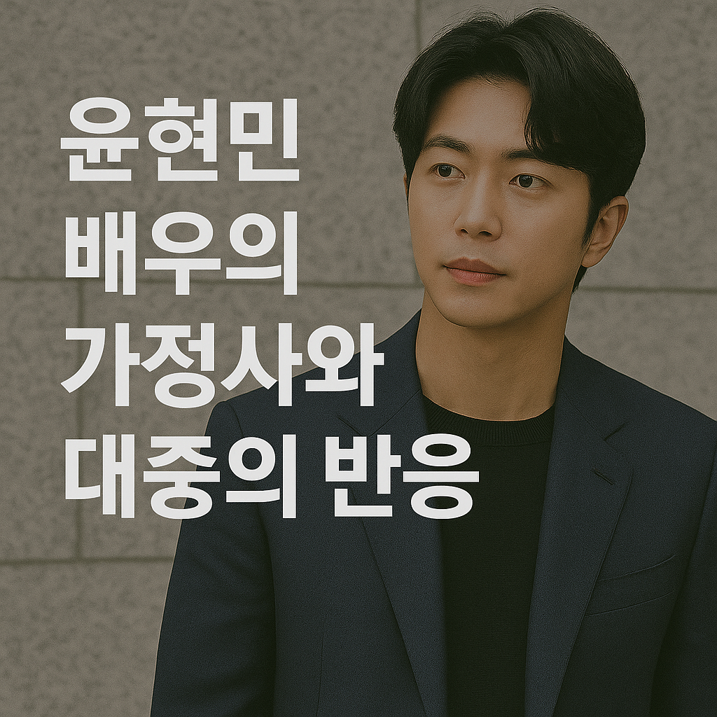 윤현민 배우의 가정사와 대중의 반응