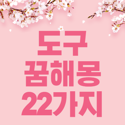 도구 꿈해몽 22가지 해석 