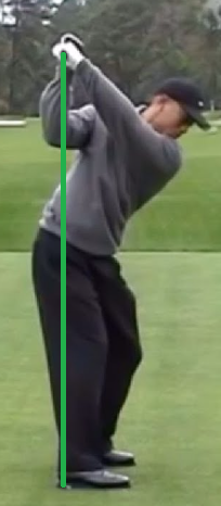 타이거 우즈 백스윙 탑모양