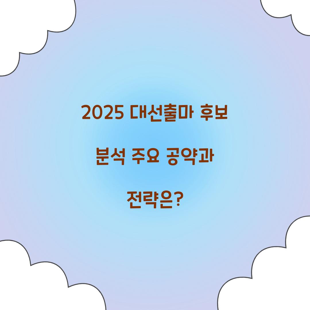 2025 대선출마