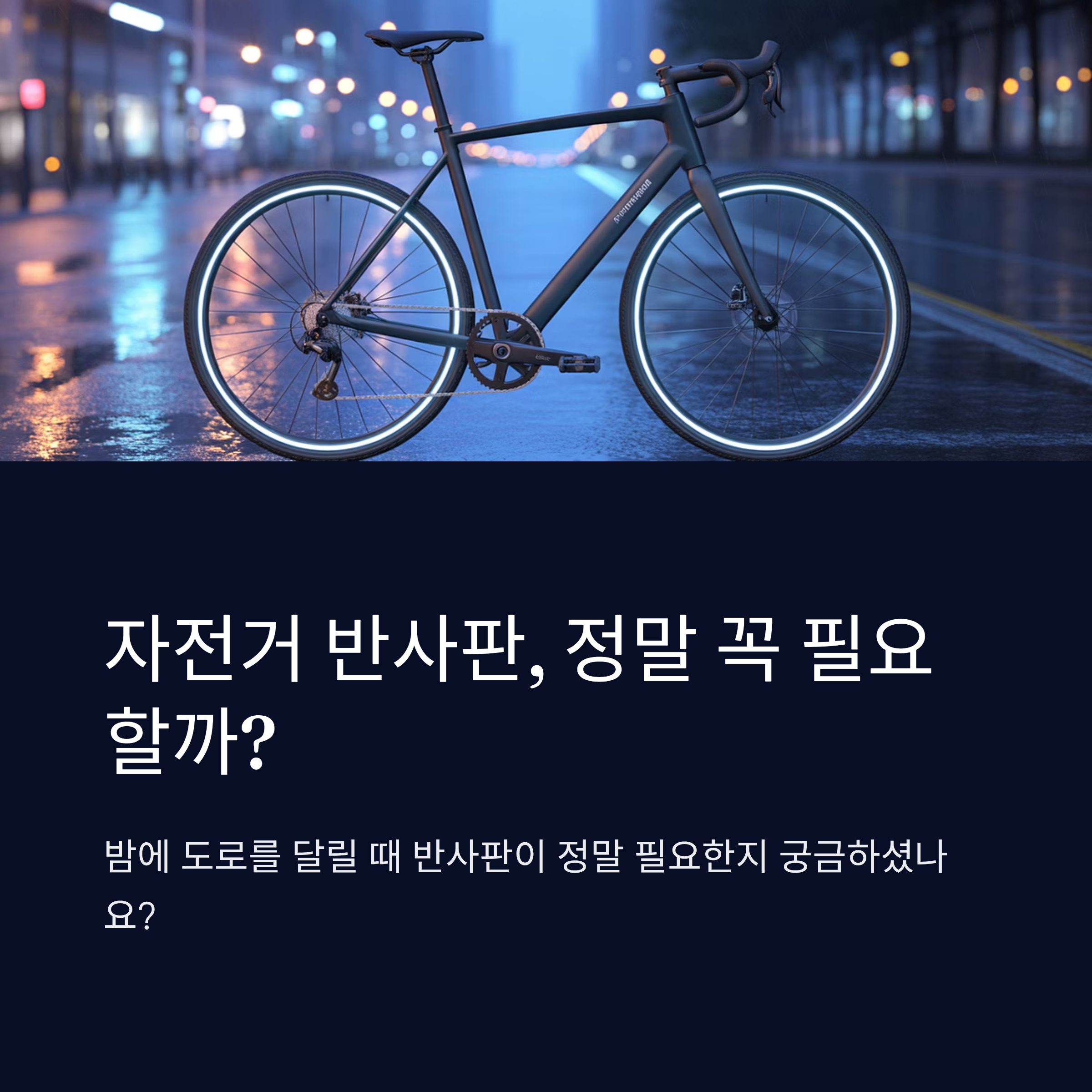 자전거 반사판, 정말 꼭 필요할까?