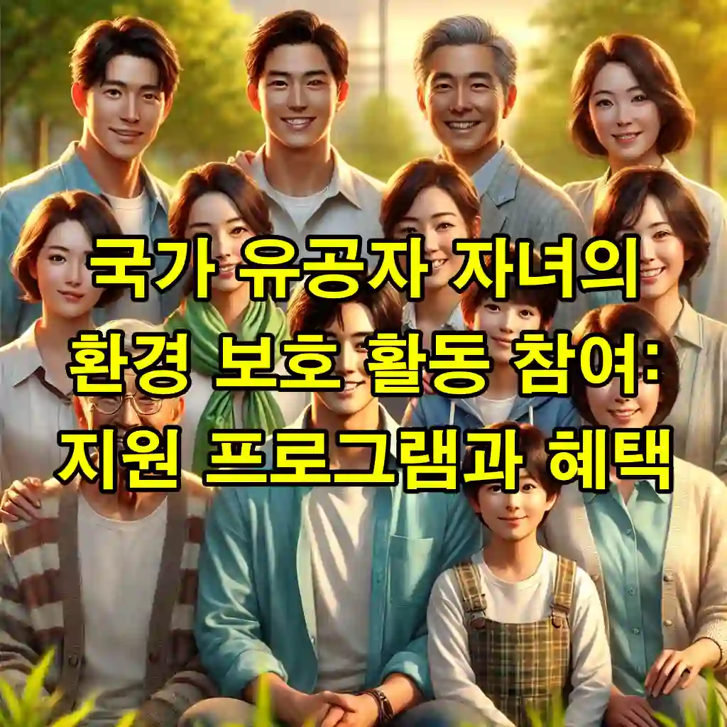 국가 유공자 자녀의 환경 보호 활동 참여: 지원 프로그램과 혜택