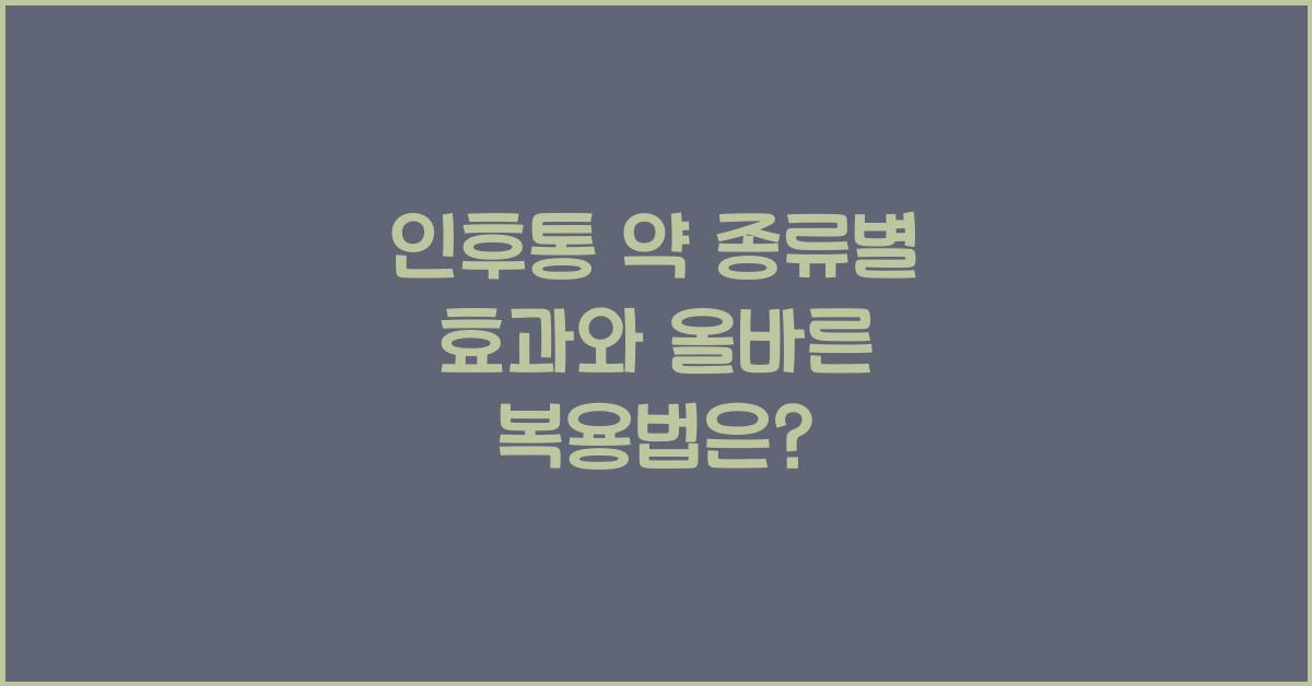 인후통 약