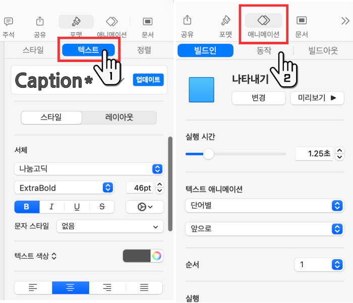 텍스트 애니메이션