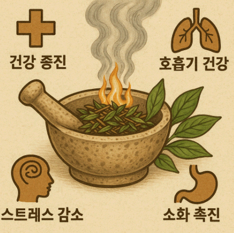 갓 태운 약초의 다양한 효능