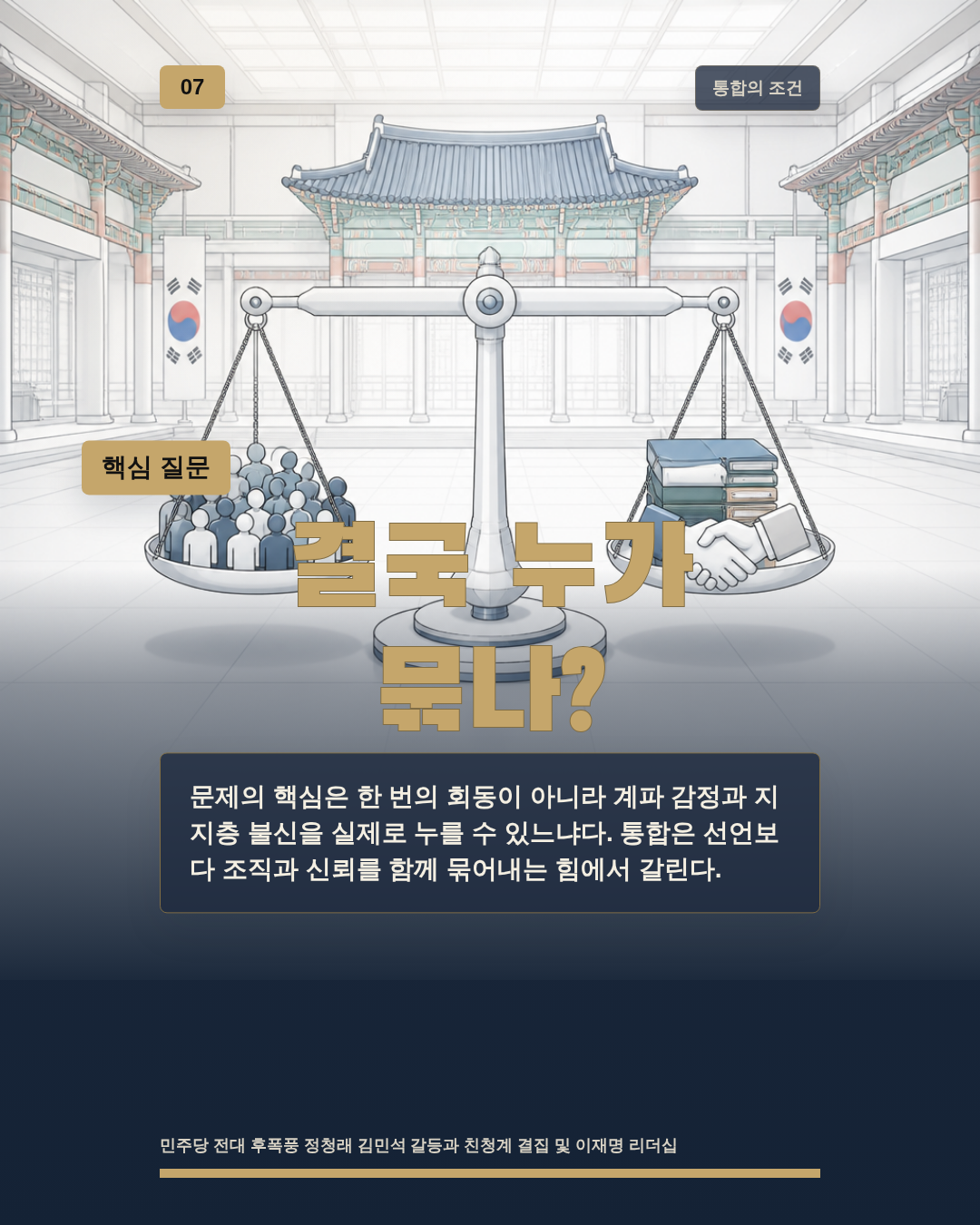 결국 누가 묶나?