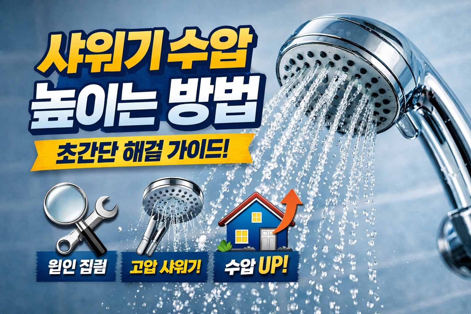 샤워기 수압 높이는 방법
