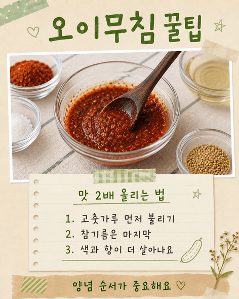 오이무침 황금레시피