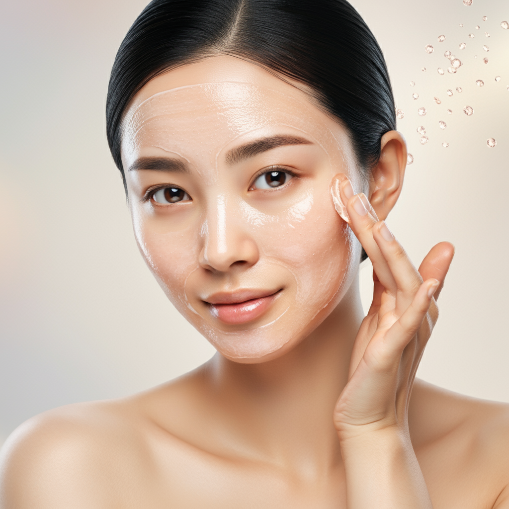 광채나는 피부를 위한 필링 젤 사용 이미지