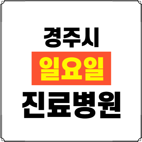 경주시 일요일 진료병원 찾기 ❘ 24시 휴일 주말 응급 야간 심야 문여는 병원