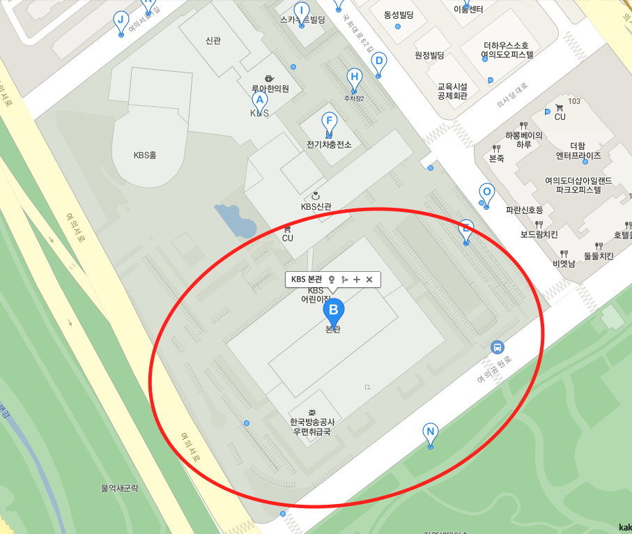 KBS 본관 주차장 위치