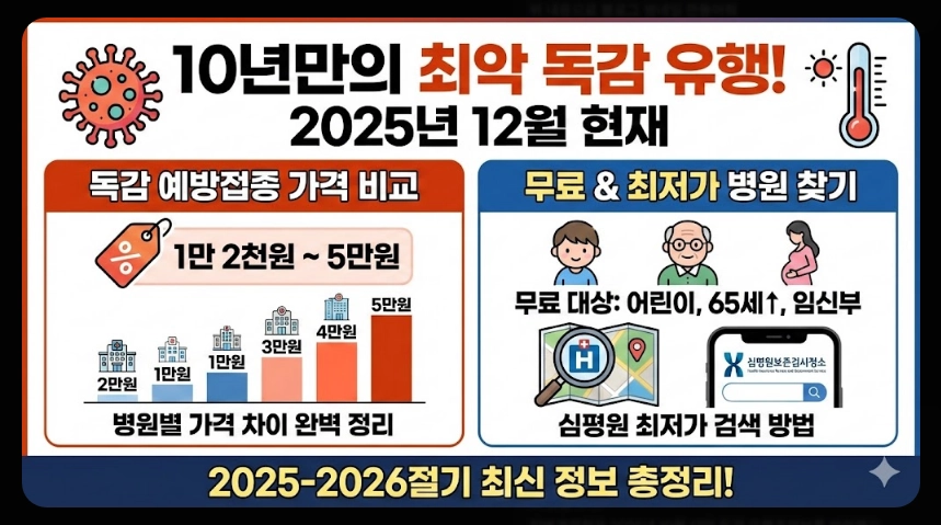 독감예방접종 가격비교,접종기간,3가 4가 백신차이