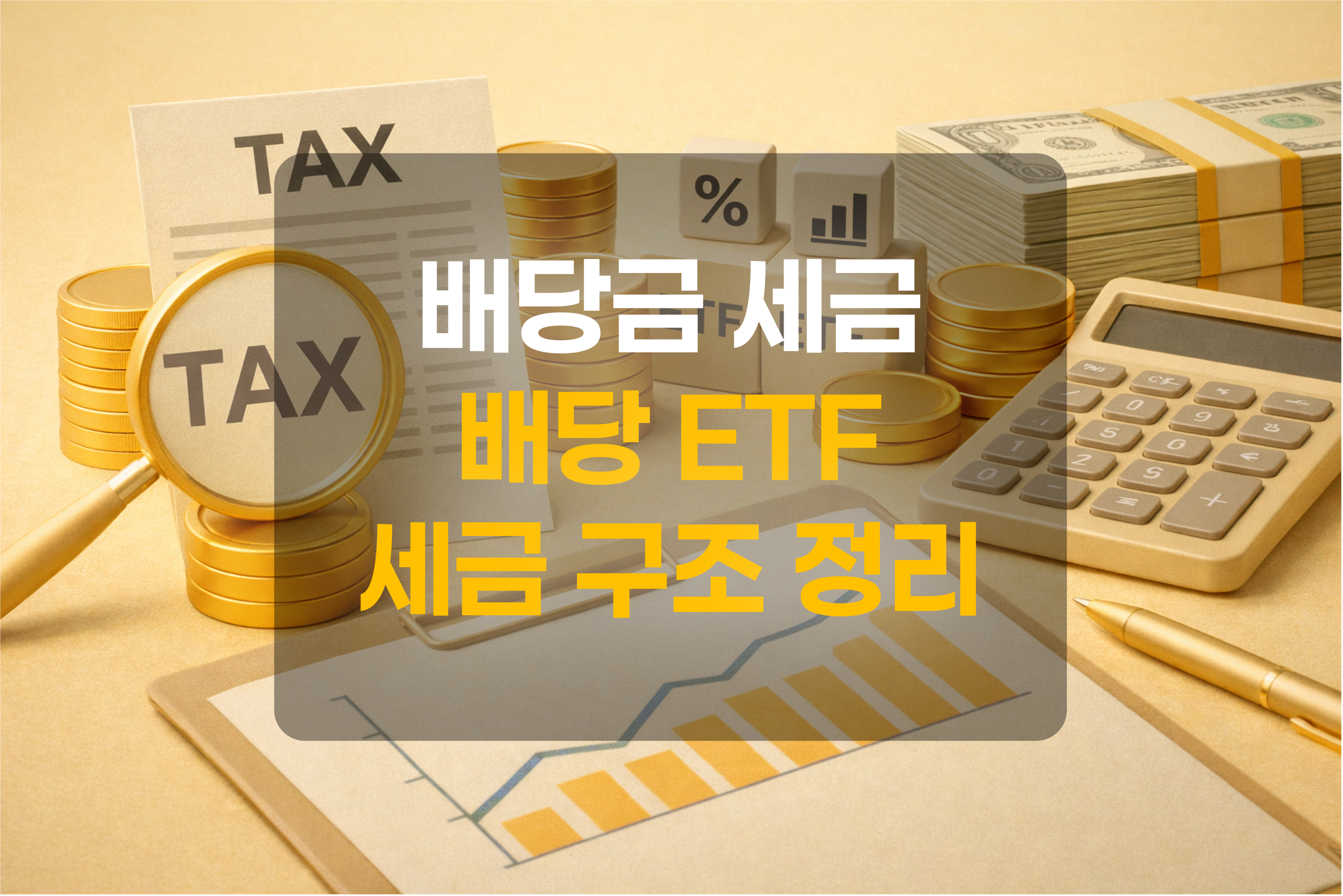 배당금과 세금을 표현한 그림