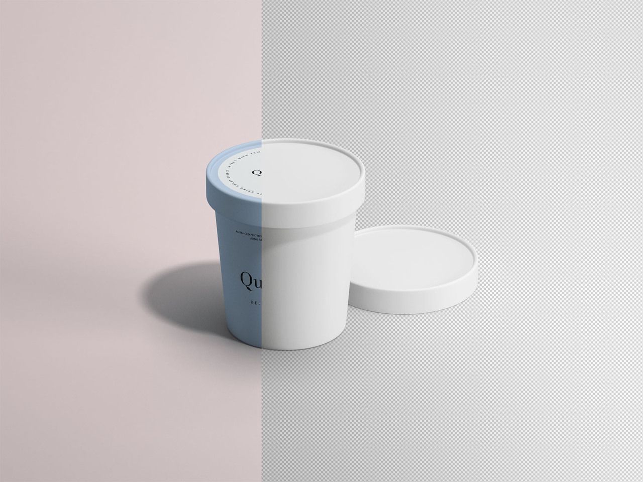 Ice Cream Paper Cup Mockup(아이스크림 종이컵 목업)