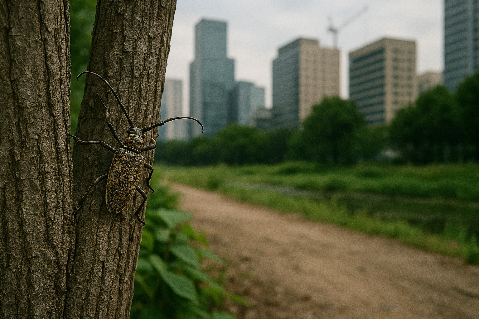 서식지가 파괴되어가는 곤충들의 모습