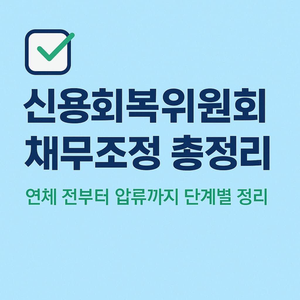 신용회복위원회 채무조정 총정리 안내 이미지