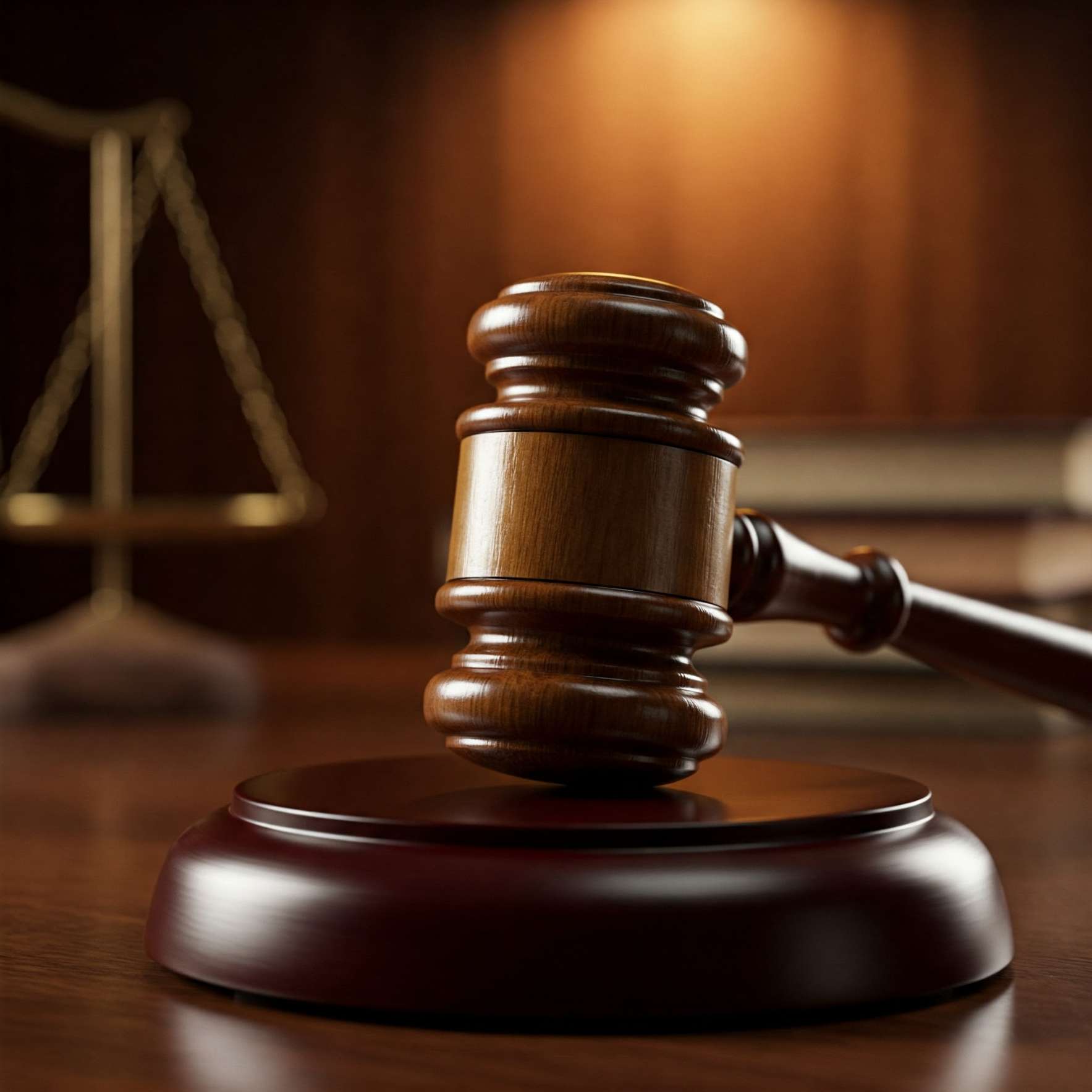 법정에서 사용되는 나무 판사봉 이미지