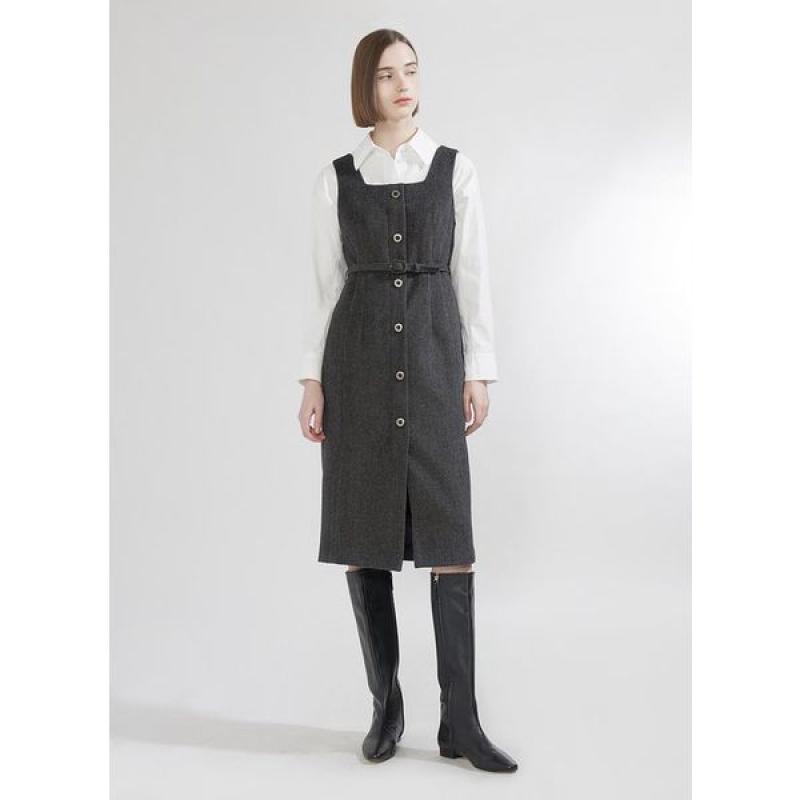 리스트 울 스퀘어넥 레이어드 원피스 TWWOPM80020