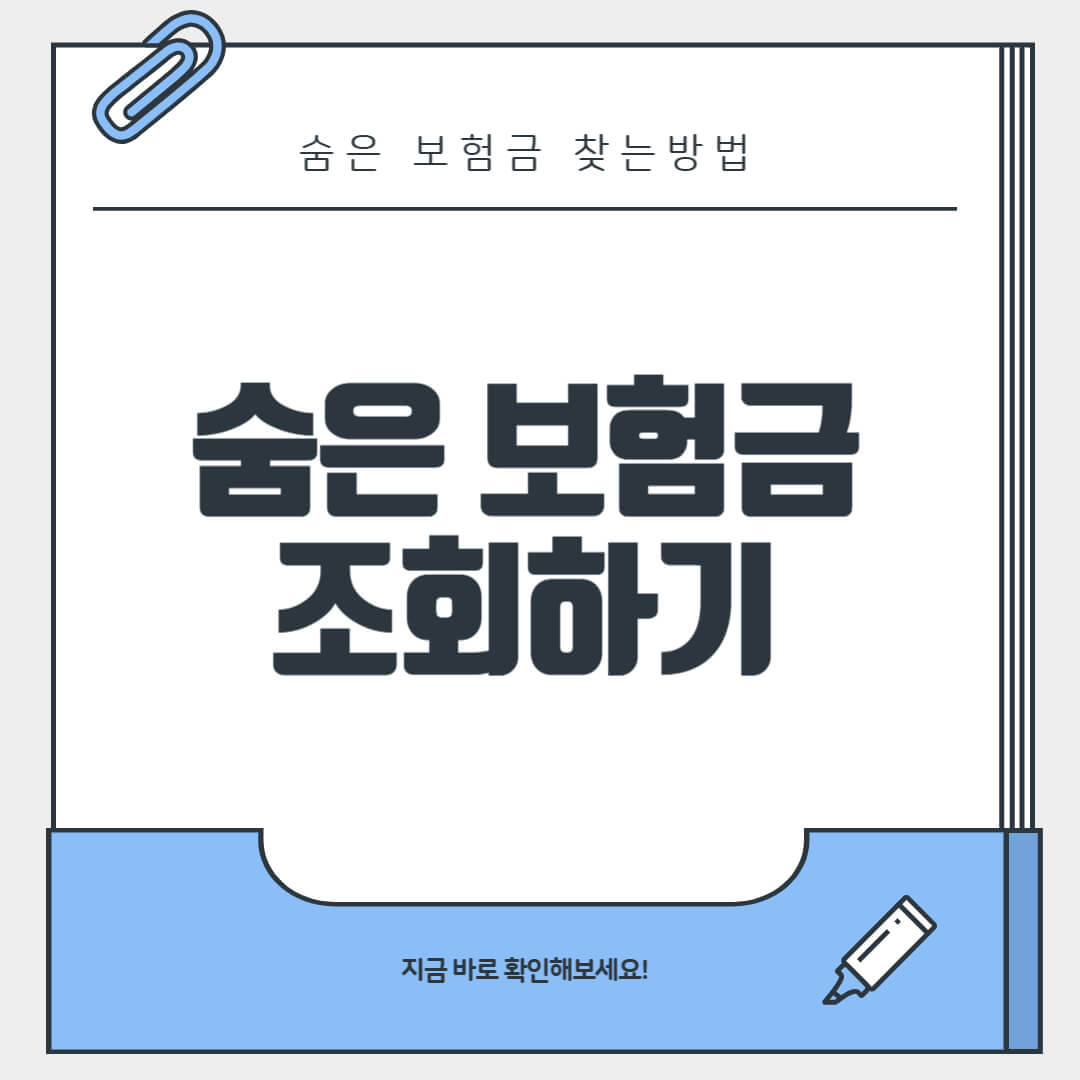 내보험찾아줌 숨은보험금찾기