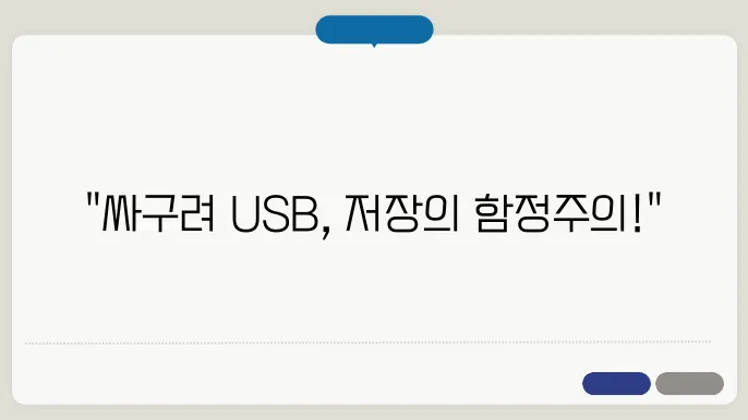 usb 메모리 1테라 구매시 주의사항 싸다고 좋은게 아니다!